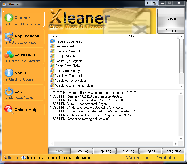 Xleaner - Công cụ dọn dẹp và tăng tốc máy tính Win 10