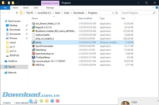 Hướng dẫn photo trên máy tính - Mở file cài đặt