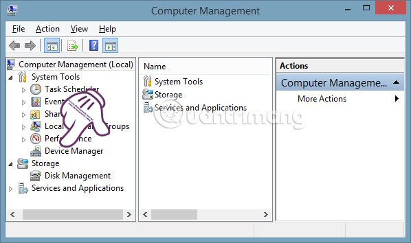 Mở Device Manager trong Computer Management