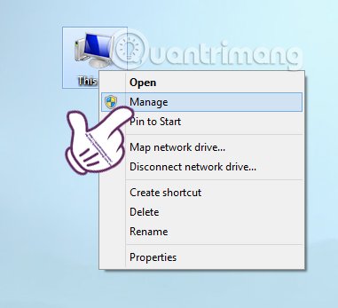 Mở Computer Management để truy cập Device Manager