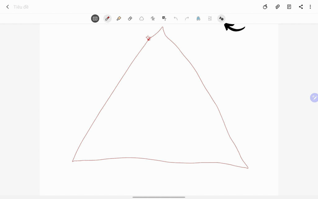 Cách sử dụng máy tính bảng Samsung để sửa hình vẽ tự động