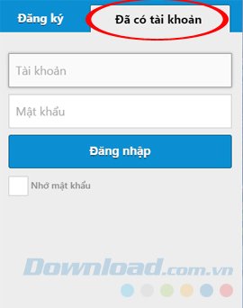 Giao diện đăng nhập tài khoản Truy Kích