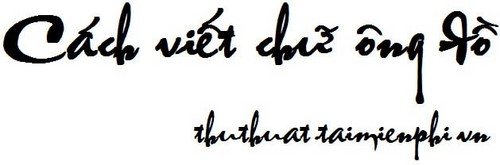 Kết quả sau khi viết chữ ông đồ trên máy tính bằng Paint