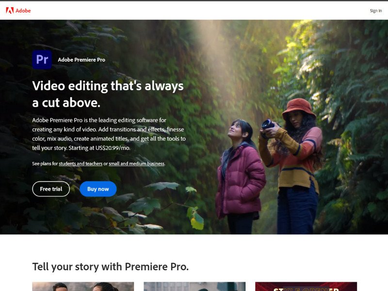 Adobe Premiere Pro là phần mềm YouTube trên máy tính cao cấp