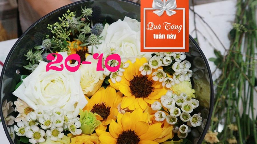 Ảnh nền máy tính ý nghĩa: Giỏ hoa tươi thắm mừng 20-10