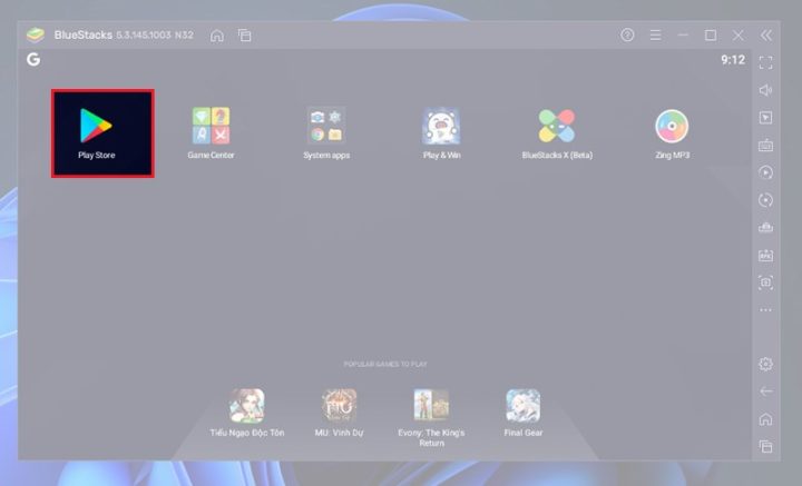Truy cập Play Store trong BlueStacks để tải Google Photos cho máy tính