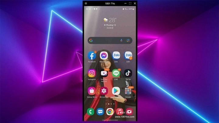 Kết nối thành công chiếu màn hình máy tính lên điện thoại qua ứng dụng 1001TVs