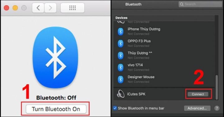 Kết nối Bluetooth trên MacBook: Bật và kết nối