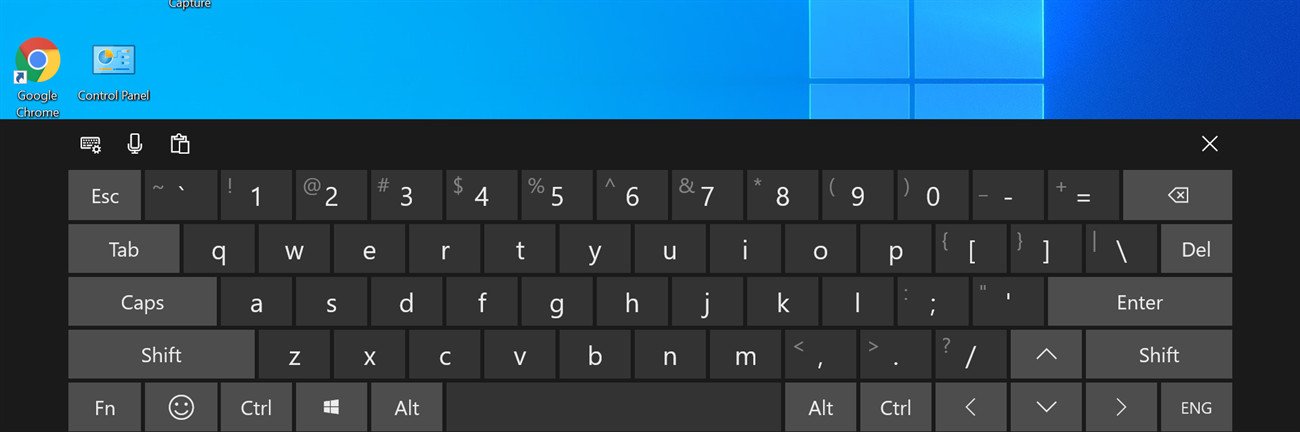 Bàn phím ảo sẽ hiện trên màn hình của bạn