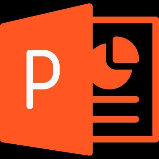 Biểu tượng bài giảng Powerpoint, thể hiện vai trò của máy tính trong việc thuyết trình và giảng dạy