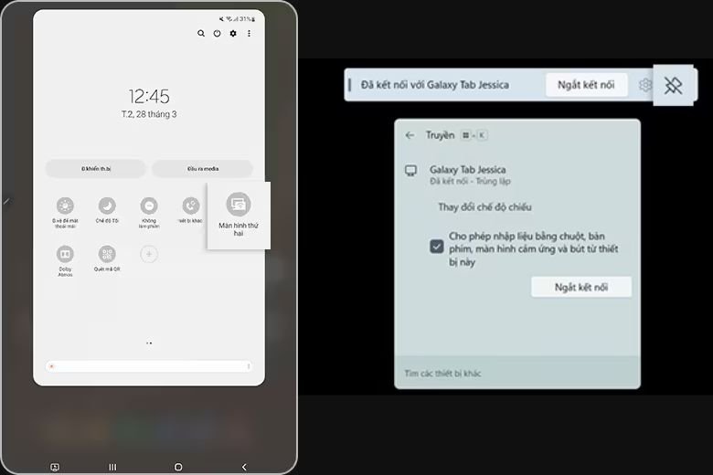 Biến máy tính bảng Samsung thành màn hình phụ
