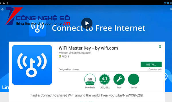 Mở xem chi tiết ứng dụng WiFi Master Key trên giả lập