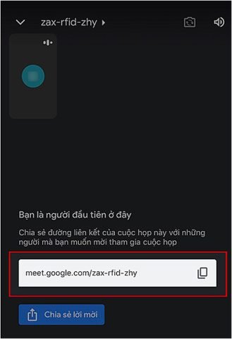 Copy đường link ở khung bên trái hoặc copy mã lớp học là các ký tự ở sau cụm meet.google.com/ - Cách cài đặt Google Meet trên máy tính