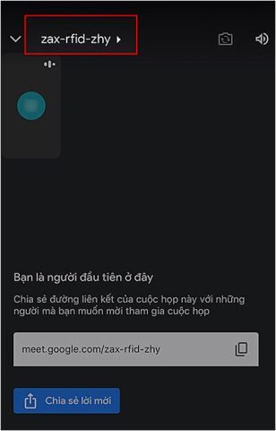 Quản lý danh sách người tham gia buổi học, họp online bằng cách nhấn vào mã lớp học, họp online ở góc trên bên trái - Cách cài đặt Google Meet trên máy tính