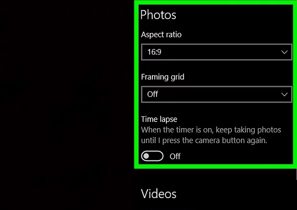 Điều chỉnh vị trí và góc quay của webcam