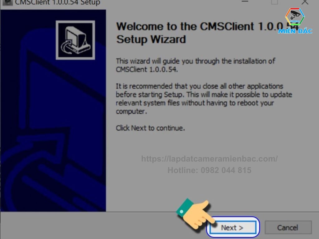 Khởi động chương trình CMS Client