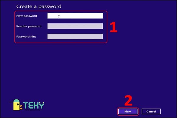 Cài mật khẩu cho Windows 8.1 Bước 2.2