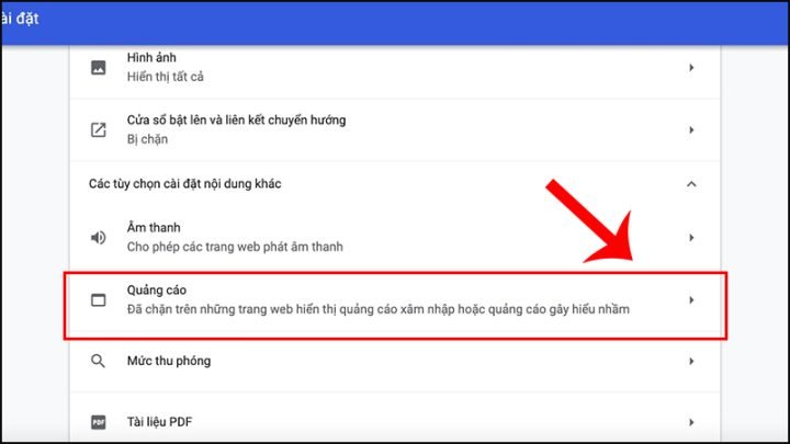 Chặn quảng cáo trên máy tính bằng cách chọn Ads
