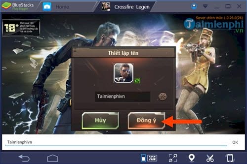 Chơi game Đột Kích trên máy tính: Đặt tên cho nhân vật