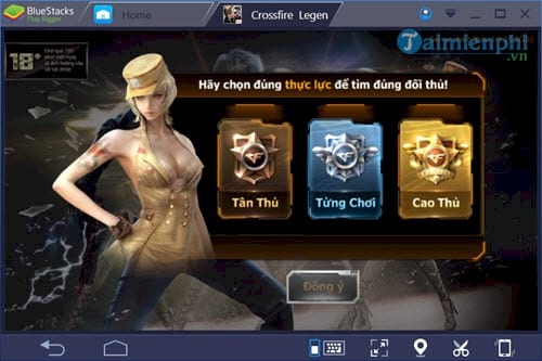 Chơi game Đột Kích trên máy tính: Chọn cấp độ kinh nghiệm chơi