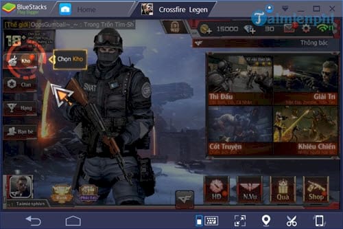 Chơi game Đột Kích trên máy tính: Giao diện hướng dẫn tân thủ trong game