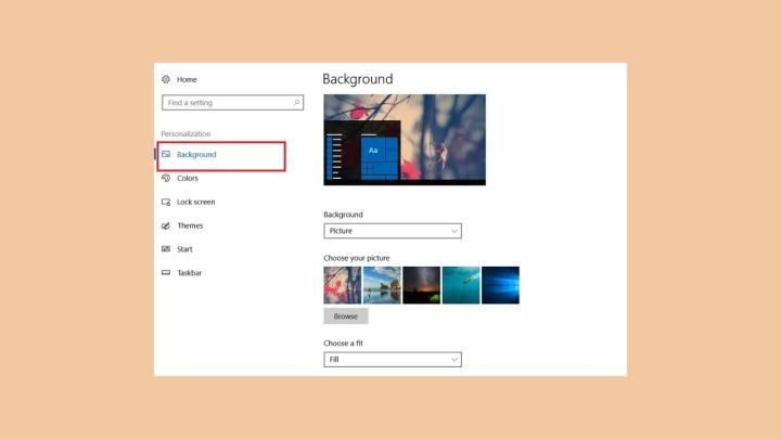 Cài đặt Background trên Windows 10 để thay đổi hình nền desktop