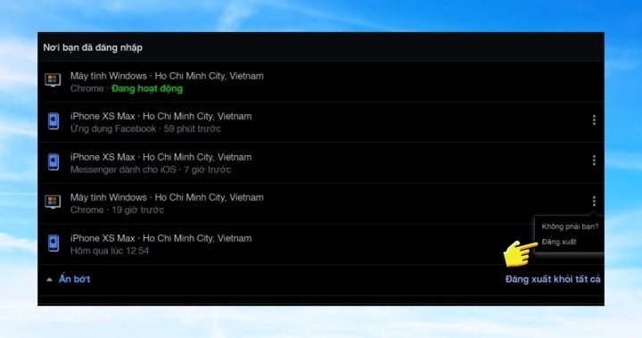Cách gỡ Messenger trên máy tính: Đăng xuất tất cả các thiết bị