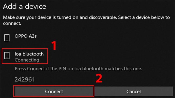 Kết nối máy tính với loa Bluetooth