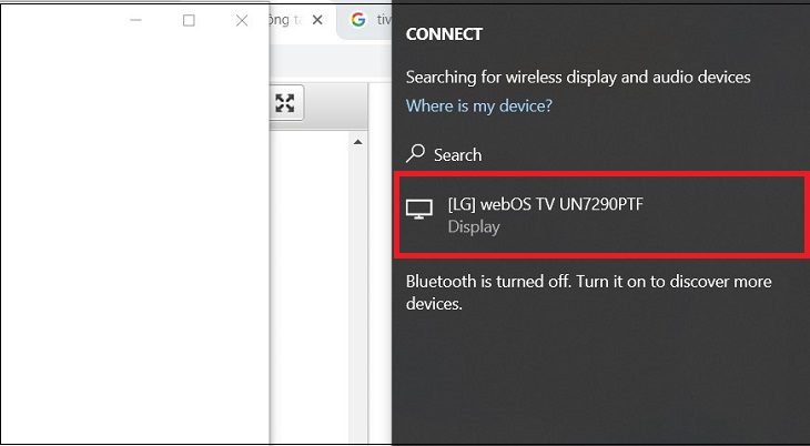 Chọn TV mà bạn muốn kết nối.