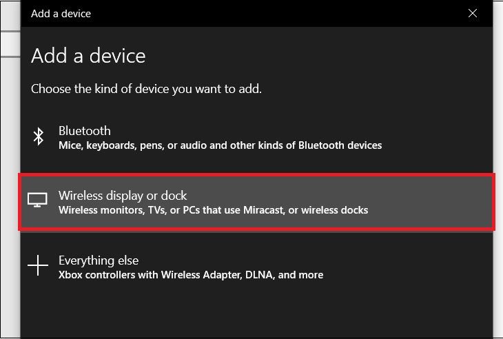Wireless display or dock.
