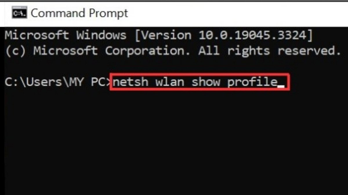 Xem các cấu hình mạng Wi-Fi đã lưu bằng Command Prompt