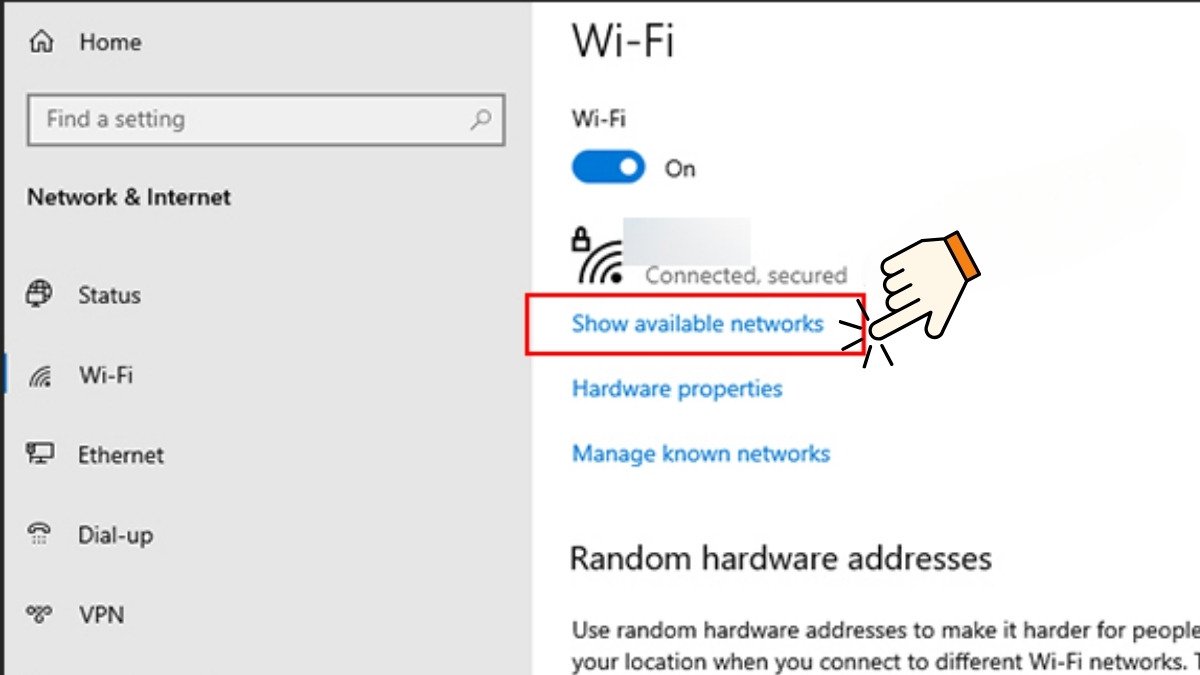 Cách kết nối Wi-Fi trên máy tính qua cài đặt