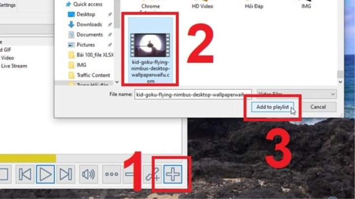 Thêm video vào danh sách phát trong Push Video Wallpaper để tạo hình nền máy tính video
