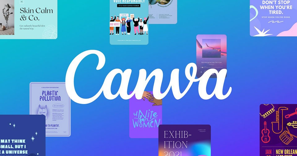 Màn hình đăng nhập Canva, bước đầu tiên để làm poster trên máy tính.