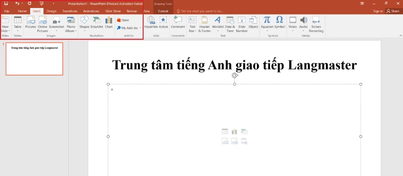 Chèn các thành phần đa phương tiện vào slide khi làm thuyết trình trên máy tính