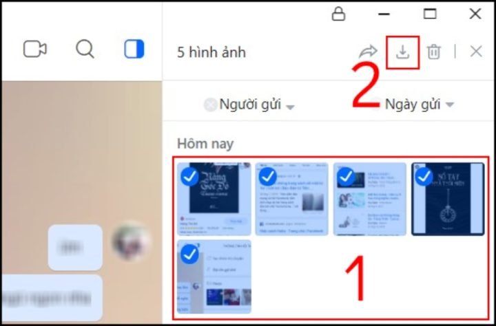 Chá»n nhiá»u áº£nh trên Zalo Ä‘á»ƒ táº£i xuá»‘ng