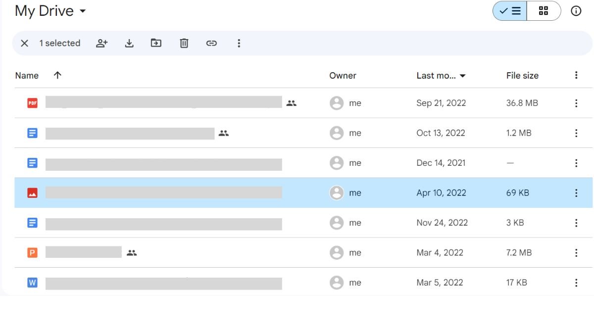 Tìm kiếm và chọn ảnh muốn lưu từ Google Drive về máy tính qua trình duyệt web
