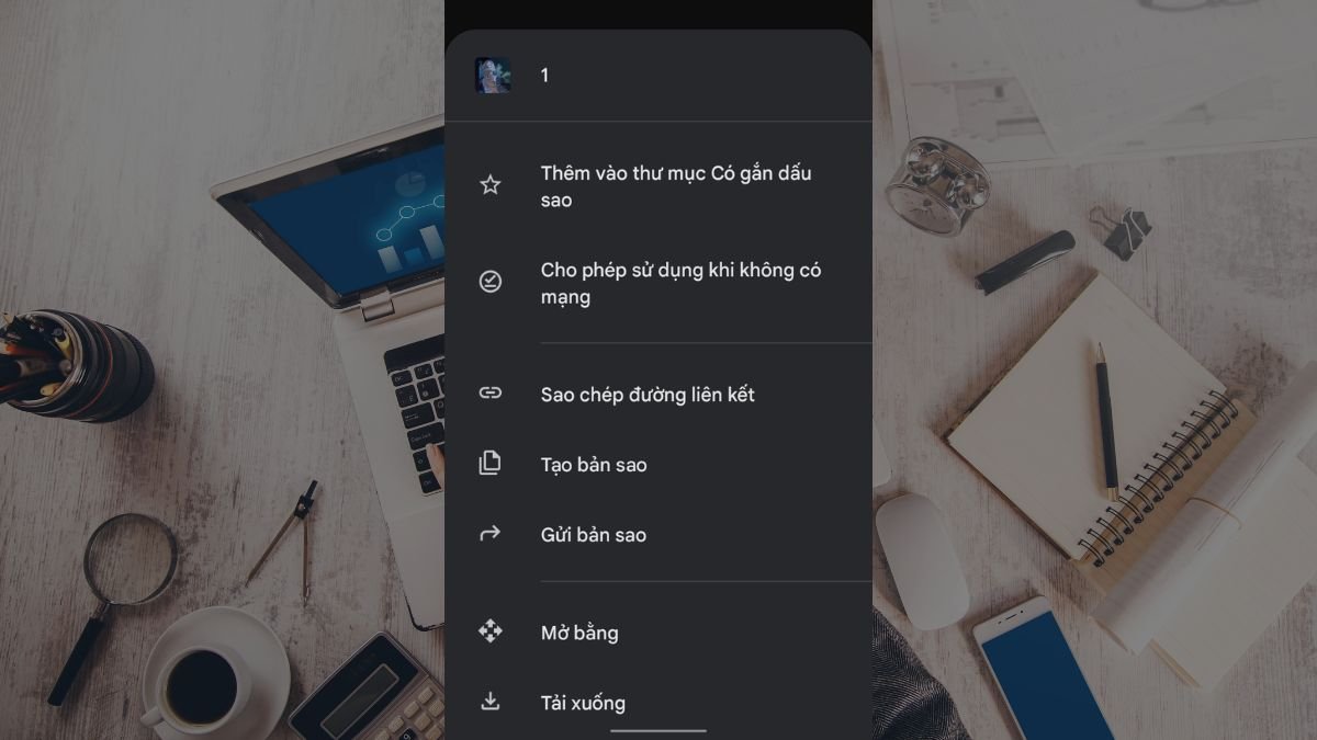 Hướng dẫn chọn 'Tải xuống' ảnh từ Google Drive về điện thoại Android