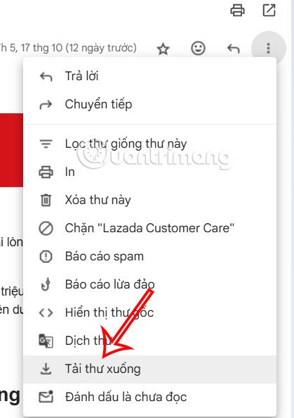 Cách lưu một email Gmail riêng lẻ về máy tính
