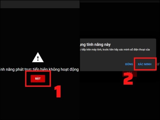 YouTube yêu cầu xác minh tài khoản trước khi livestream