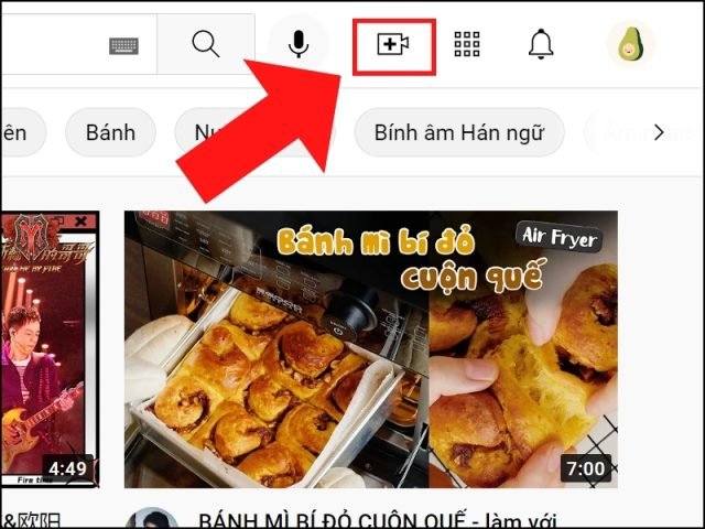 Biểu tượng máy quay để tạo nội dung trên YouTube