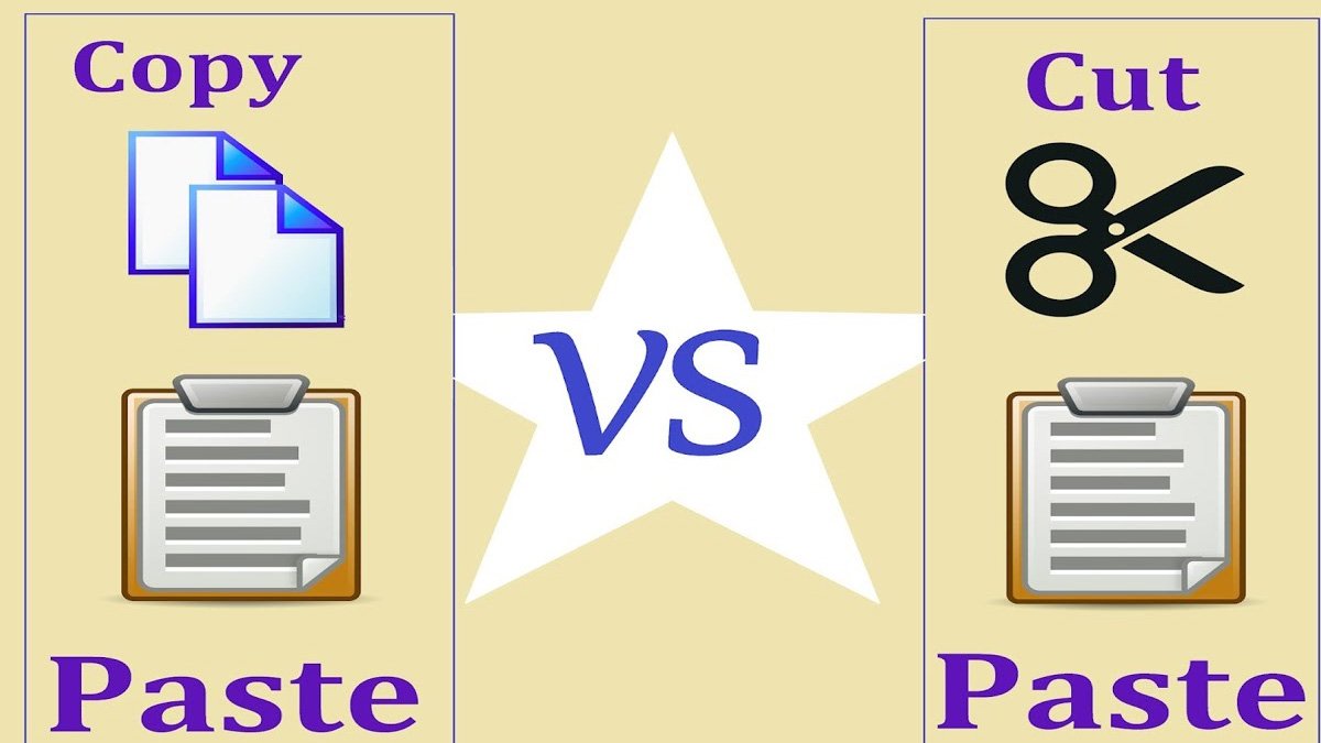 Phân biệt giữa sao chép và cắt