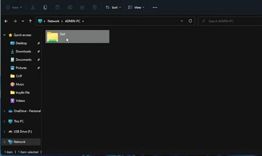 Truy cập thư mục chia sẻ trên máy nhận