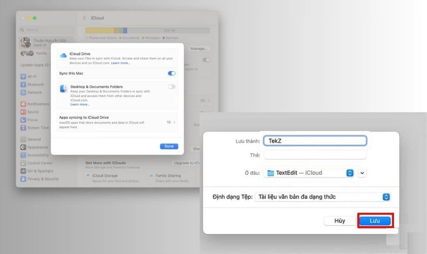 Chia sẻ dữ liệu giữa MacBook qua iCloud Drive