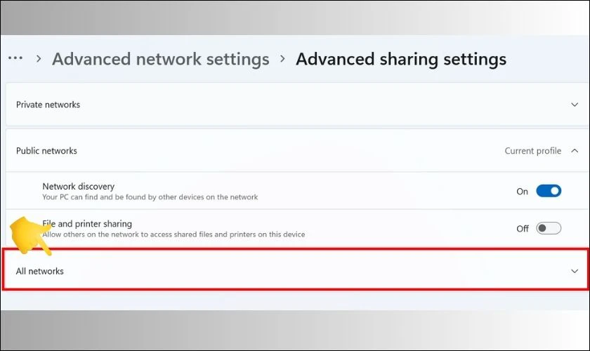 Cấu hình chia sẻ mạng trên Windows