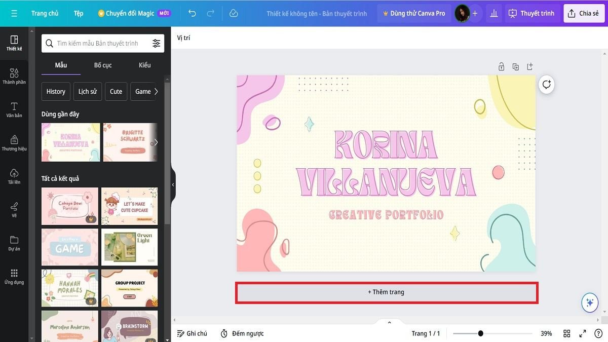 Cách sử dụng Canva làm PowerPoint bước 3