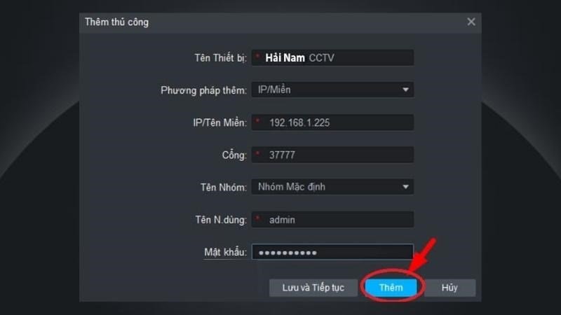 PhÆ°Æ¡ng pháp thêm thiáº¿t bá»‹ báº±ng IP/Tên miá»n