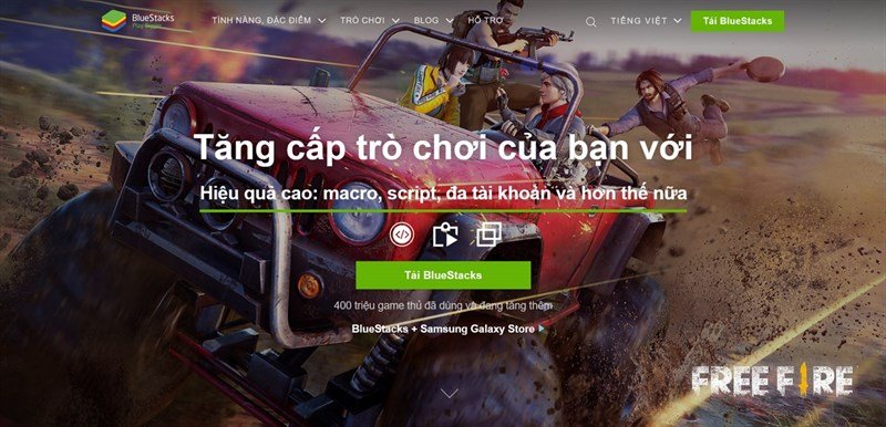 Giao diện cài đặt và khởi động BlueStacks trên máy tính để tải Liên Minh Huyền Thoại Tốc Chiến