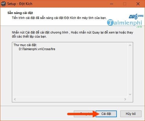 Bắt đầu cài đặt Đột Kích trên máy tính