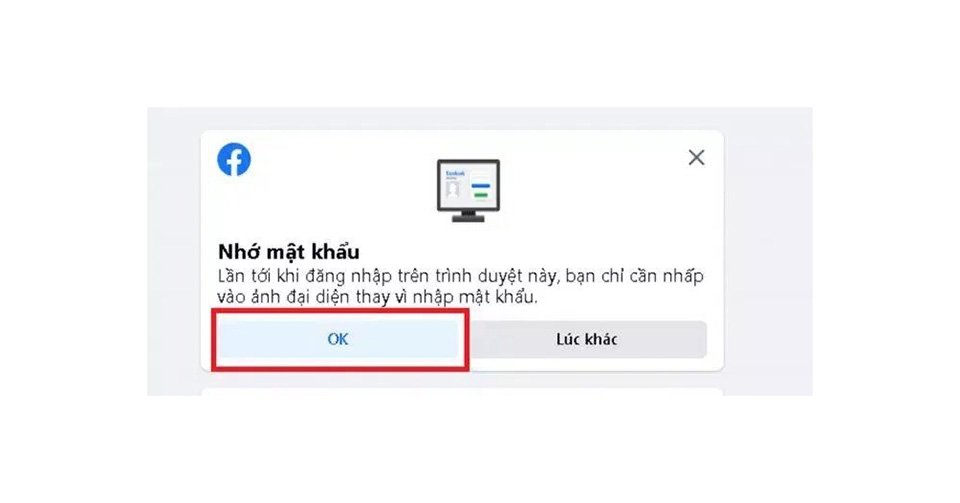 Đăng nhập Facebook trên máy tính bằng hình đại diện đã lưu